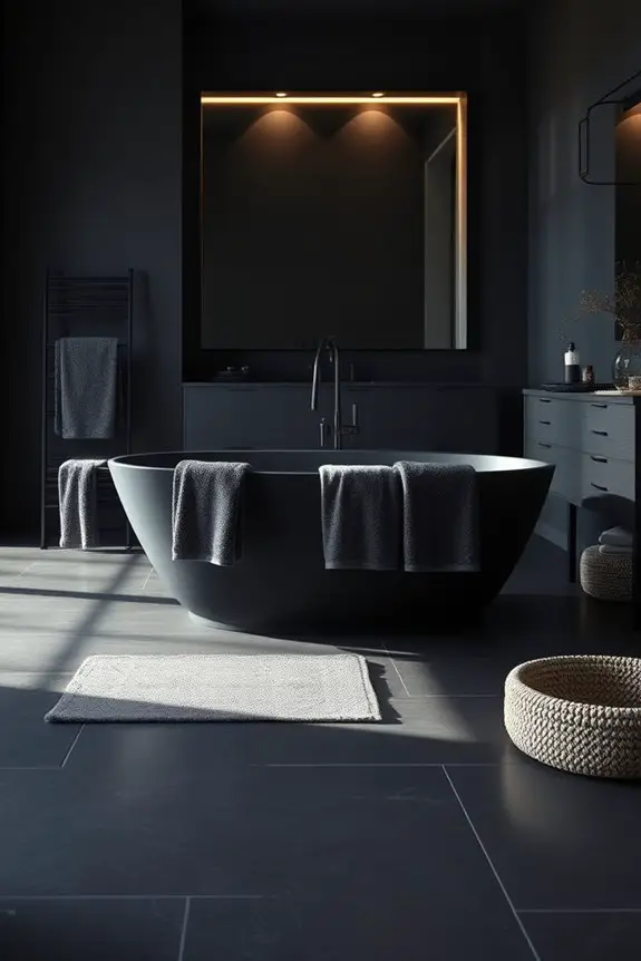 textured fabrics enhance bathrooms