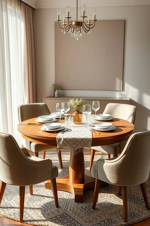 textured fabrics enhance dining ambiance