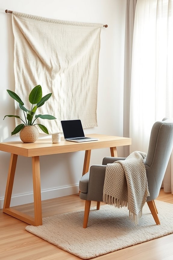 textured fabrics enhance workspace