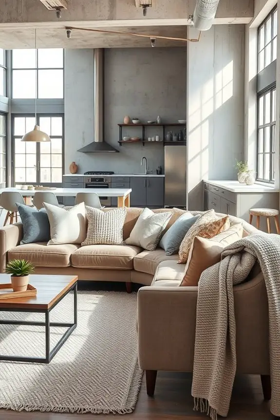 textured fabrics soften interiors