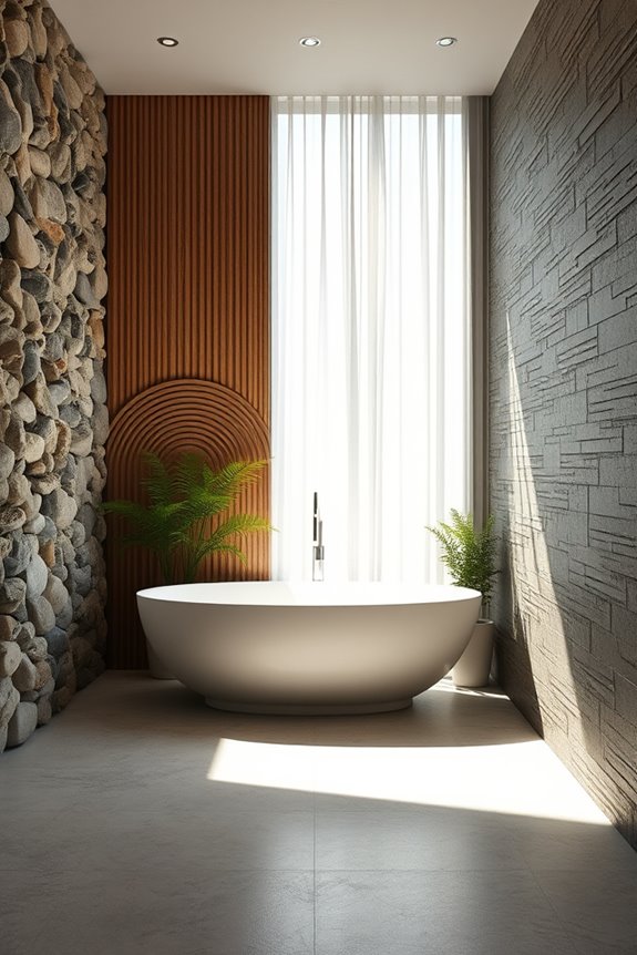 textured finishes elevate bathrooms