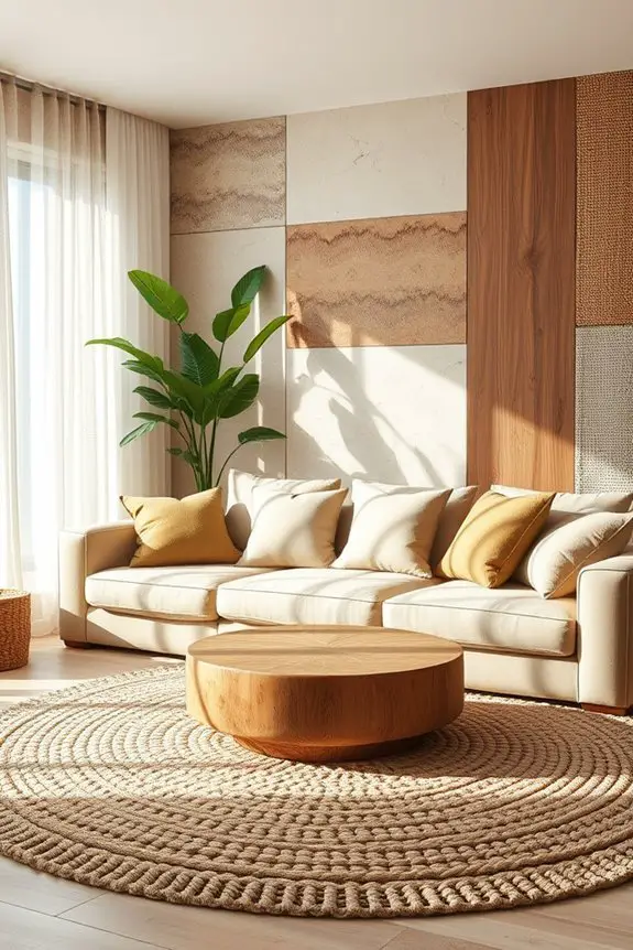 textured finishes enhance ambiance