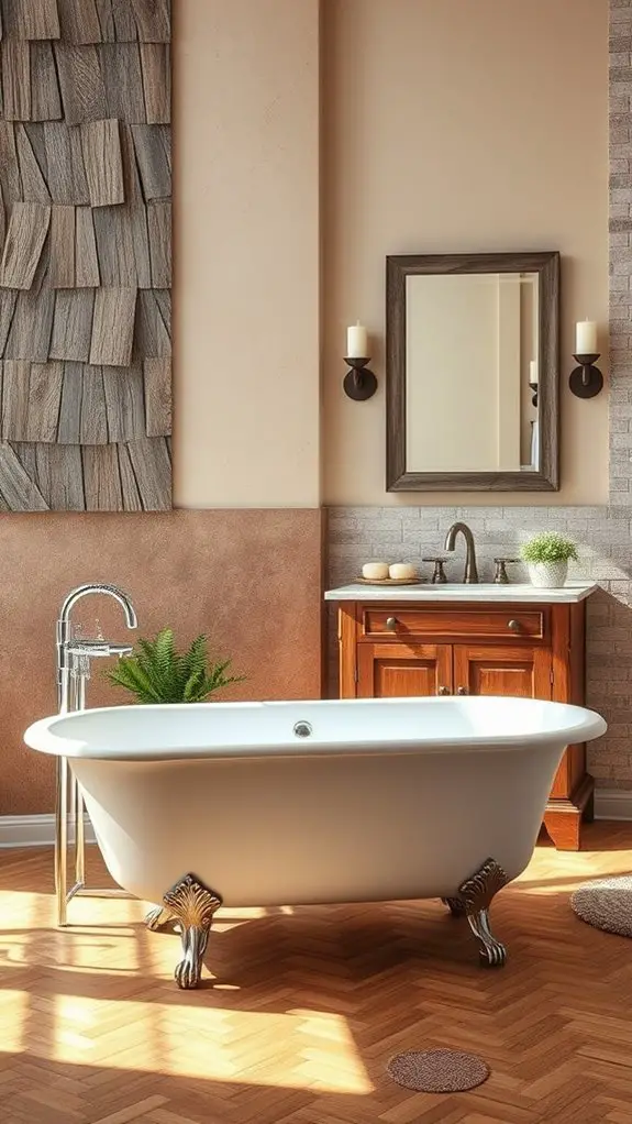 textured finishes enhance bathrooms