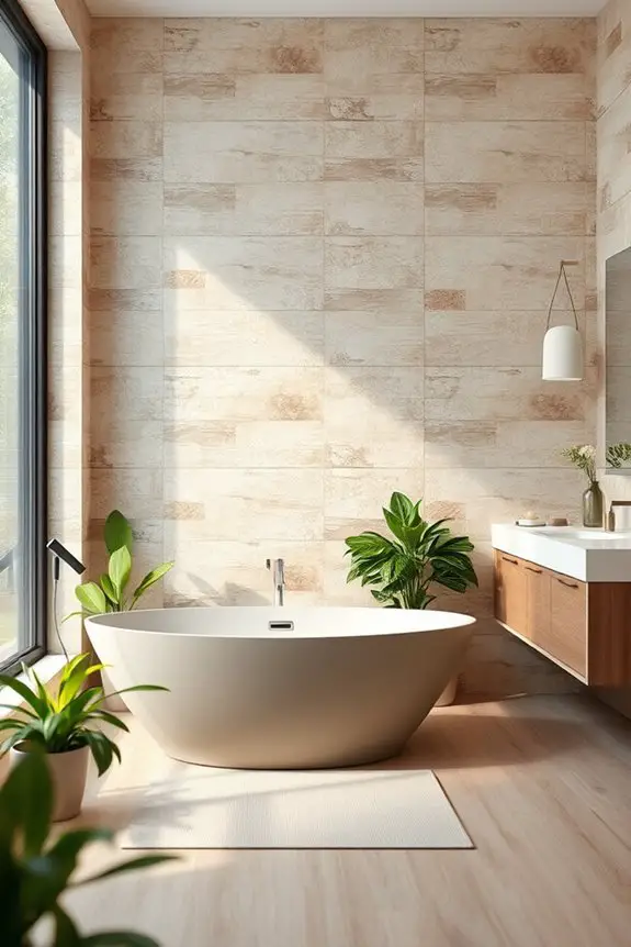 textured finishes enhance bathrooms