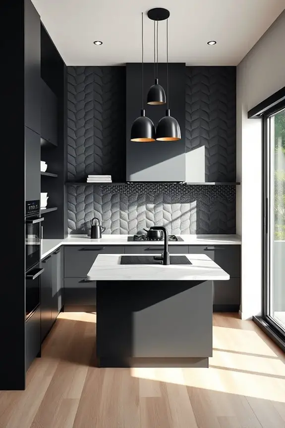 textured finishes enhance kitchens