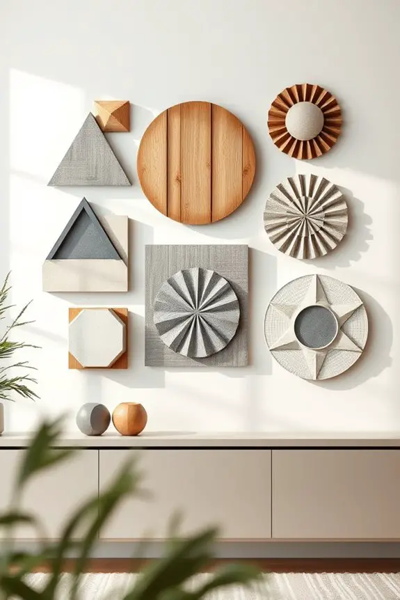 textured geometric wall art