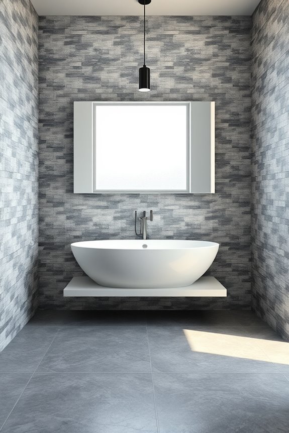 textured gray mosaic tiles