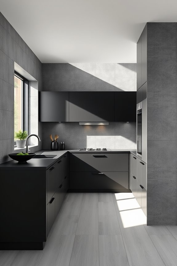 textured gray wall finishes