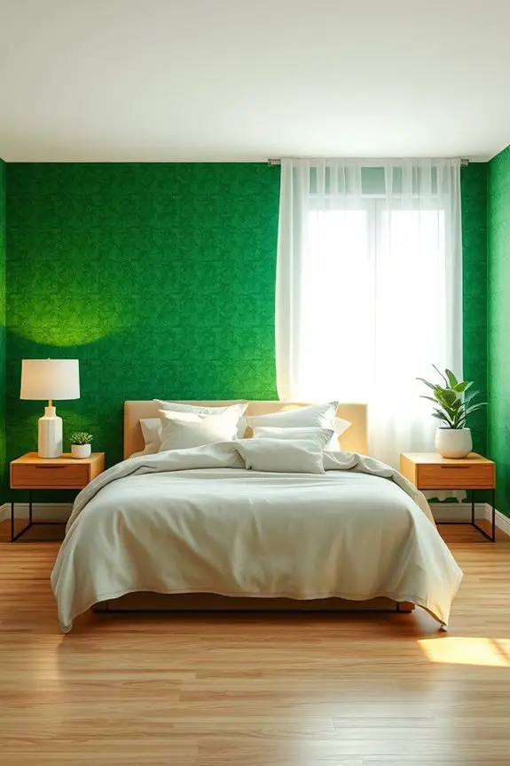 textured green wall finishes