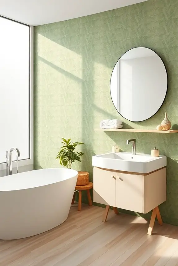 textured green wallpaper elegance