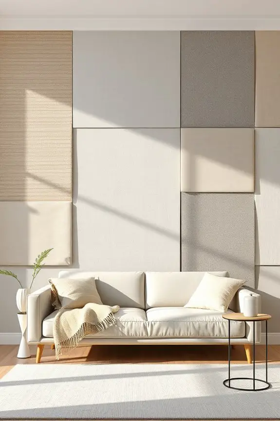 textured layered fabric panels