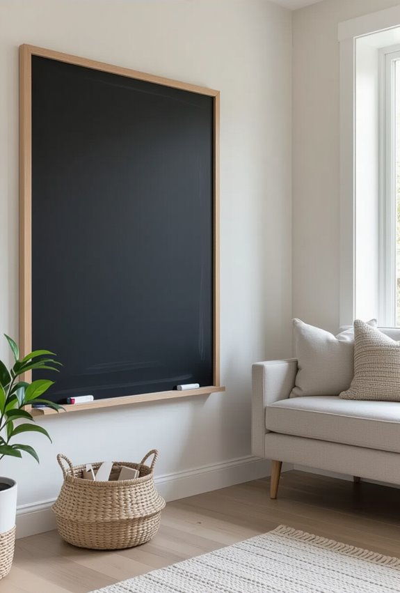 textured magnetic chalkboard wall