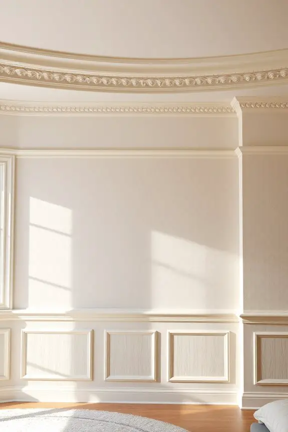 textured molding enhances bedrooms
