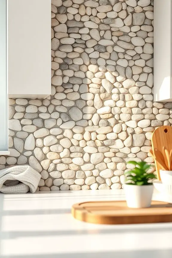 textured natural kitchen backsplash