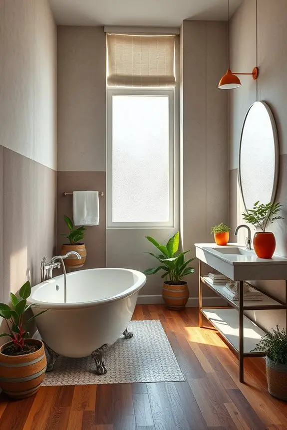 textured paint enhances bathrooms