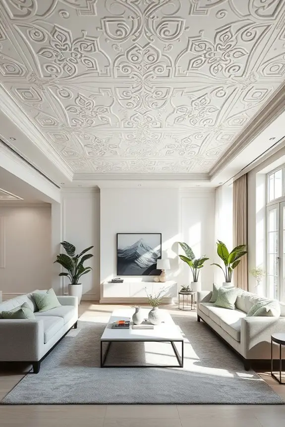 textured plaster ceiling elegance
