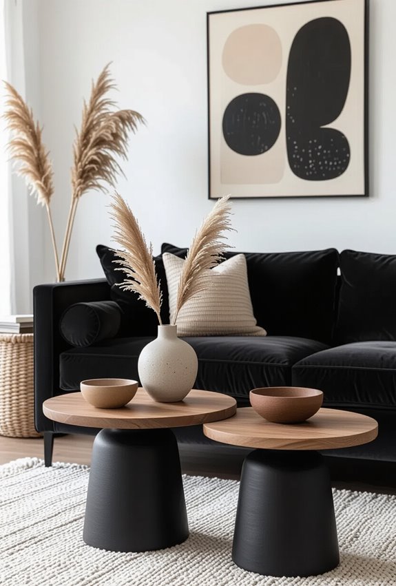 textured tables and accents