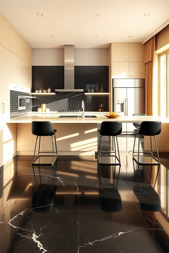 textured tiles contrasting patterns