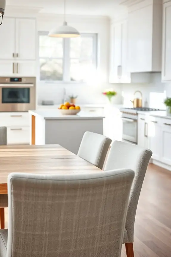 textured upholstery creates warmth