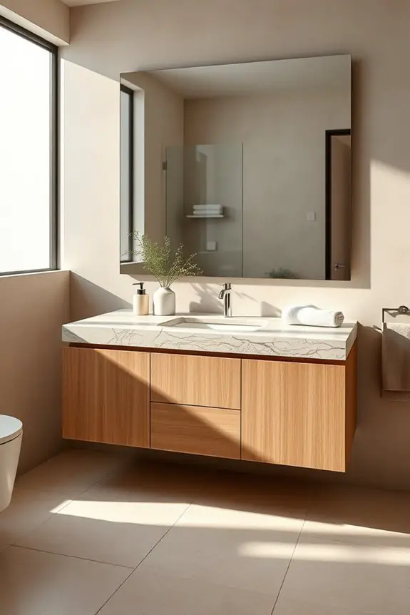 textured vanities enhance bathrooms