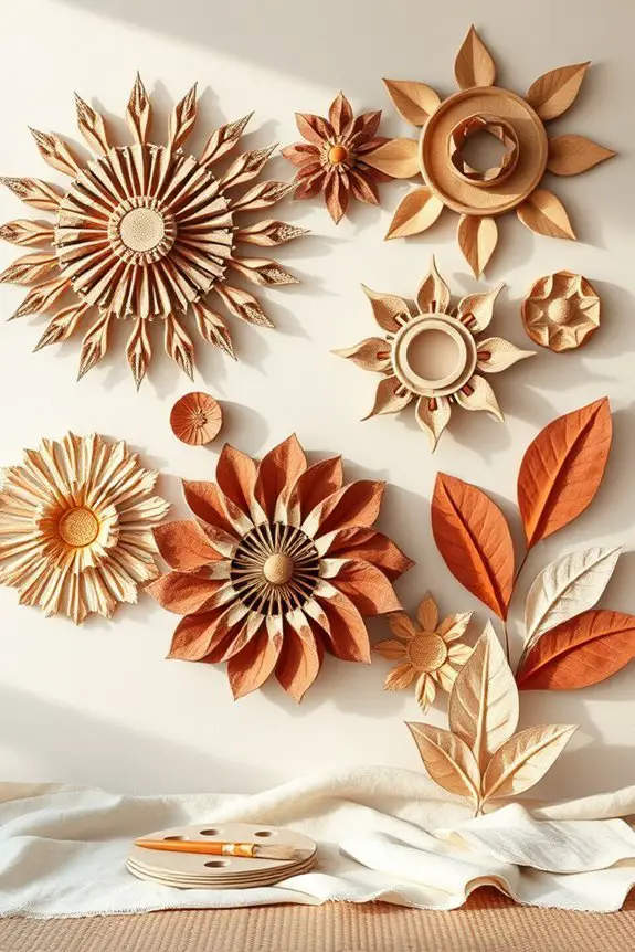 textured wall art creation
