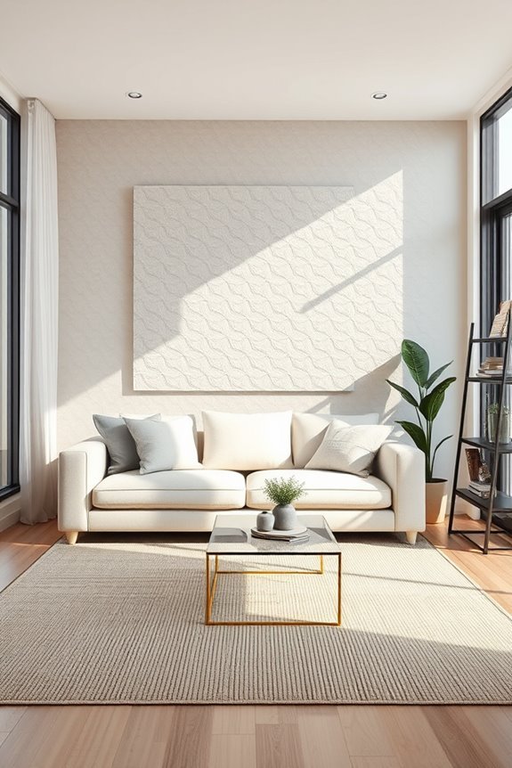 textured wall panels enhance ambiance