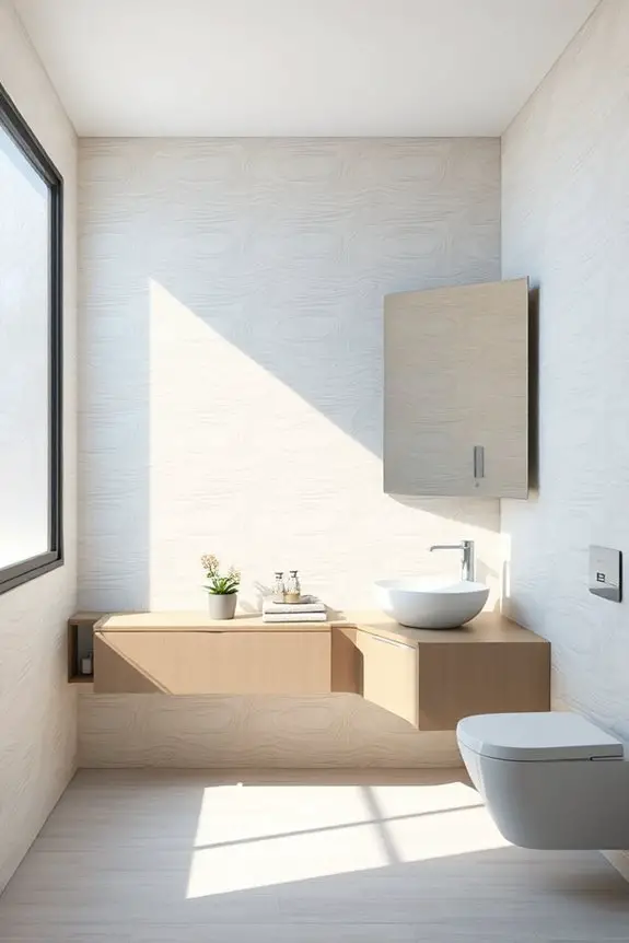 textured wall panels enhance bathrooms