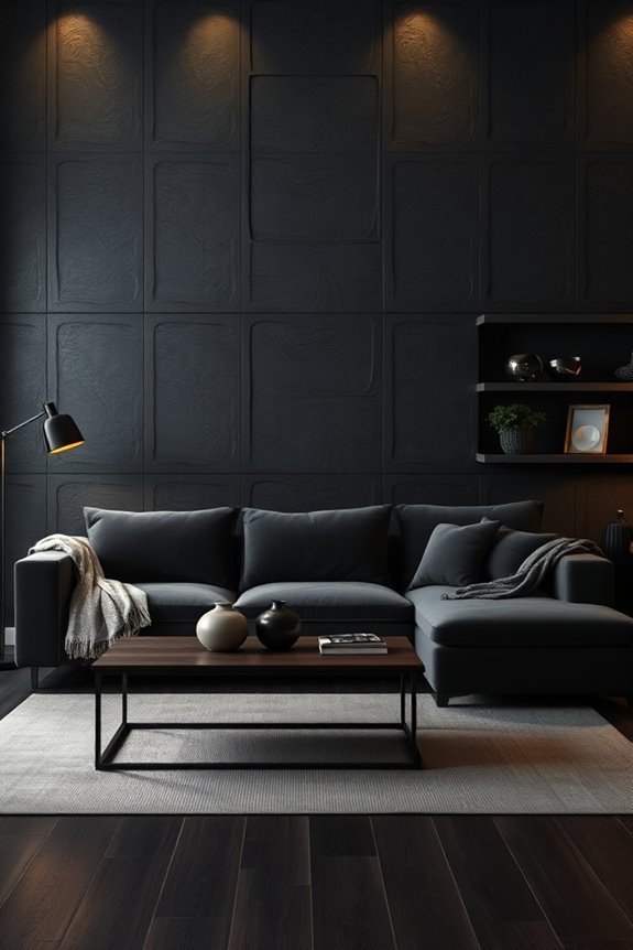 textured wall panels enhance interiors