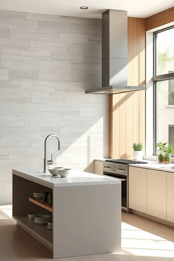 textured wall treatments enhance kitchens