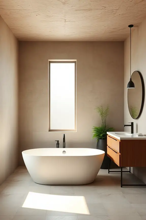 textured walls enhance bathrooms