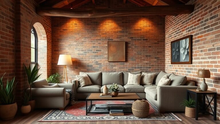textured warmth with brick