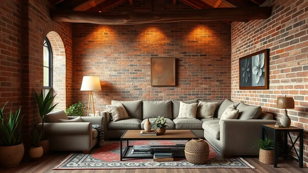 textured warmth with brick