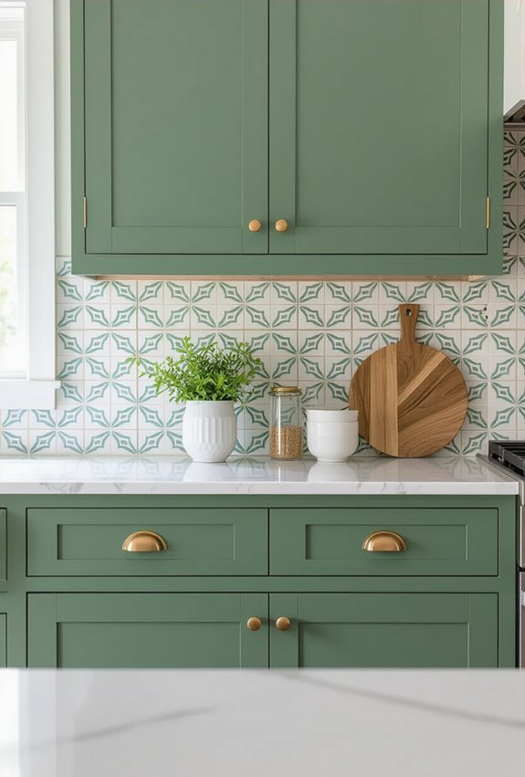 textured white patterned backsplash