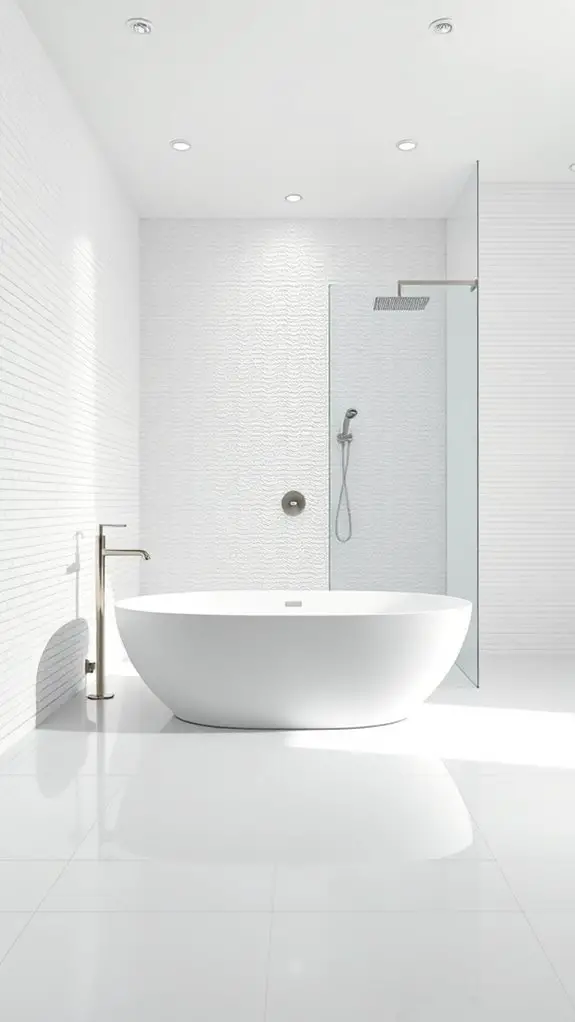 textured white tile elegance