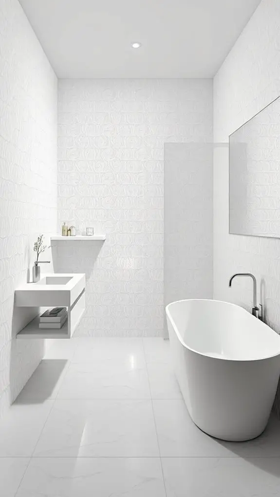 textured white wall elegance
