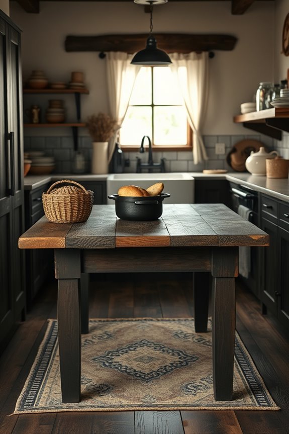 textures enhance cottage kitchen