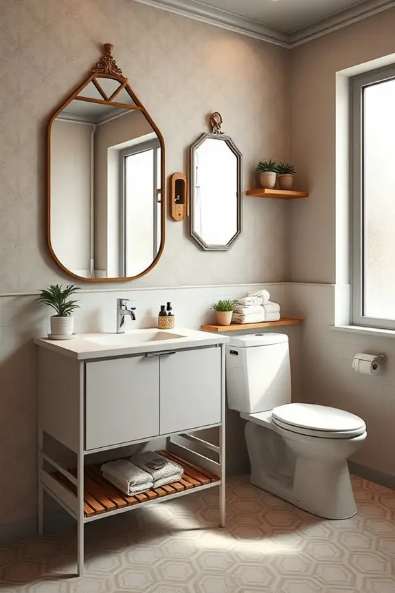 themed cafe bathroom decor
