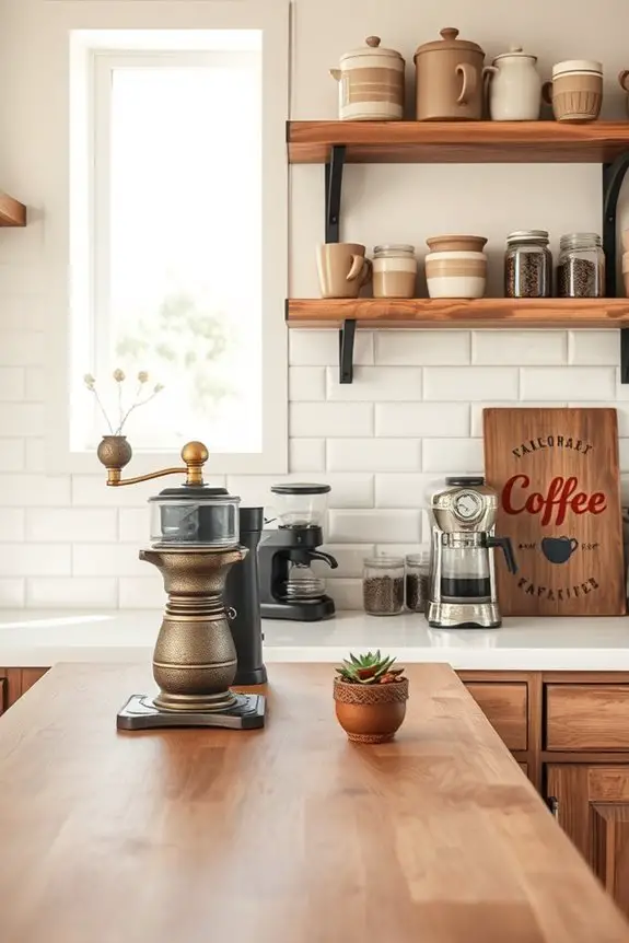 themed coffee bar decor