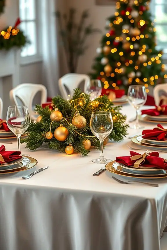 themed holiday table settings