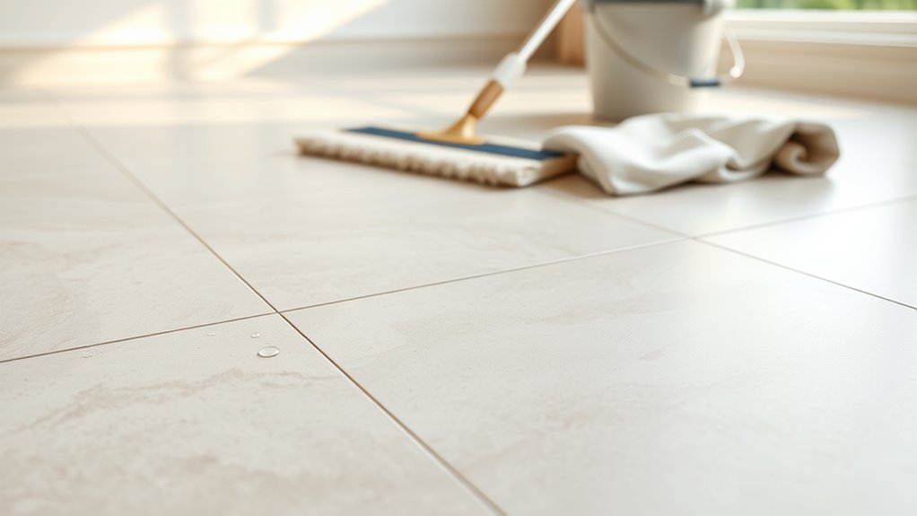 thorough tile cleaning preparation