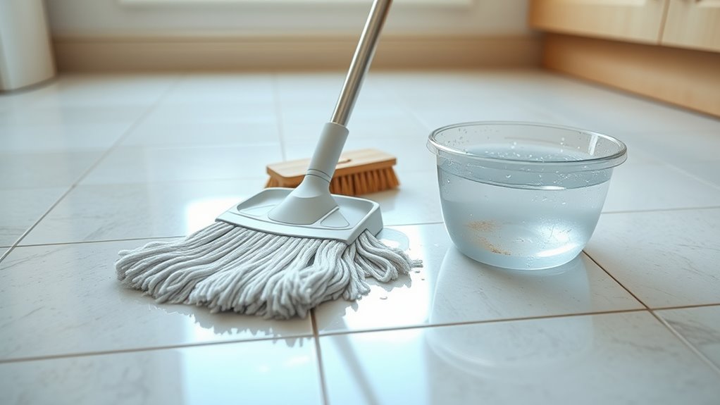 thorough tile cleaning routine