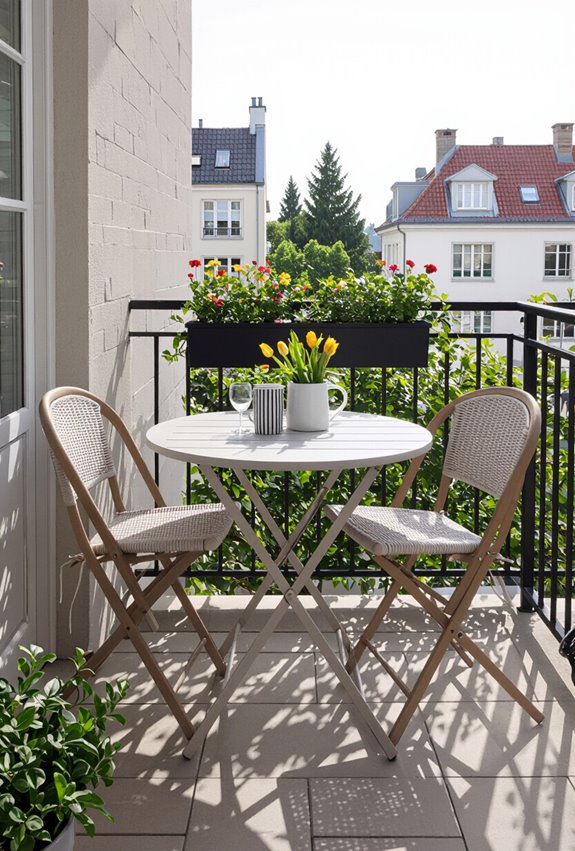 thrifted balcony table makeover