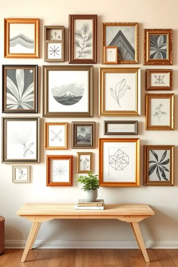 thrifted frames gallery wall