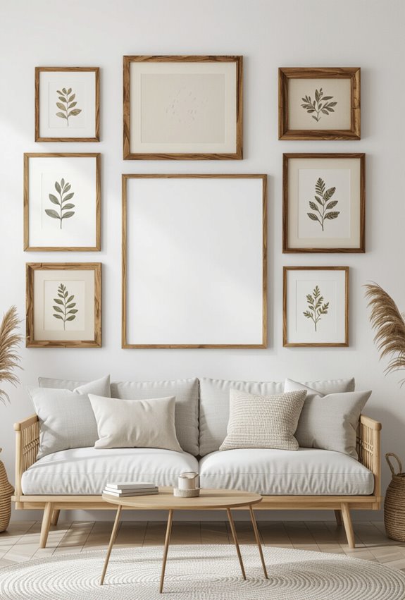 thrifted frames unified with accents