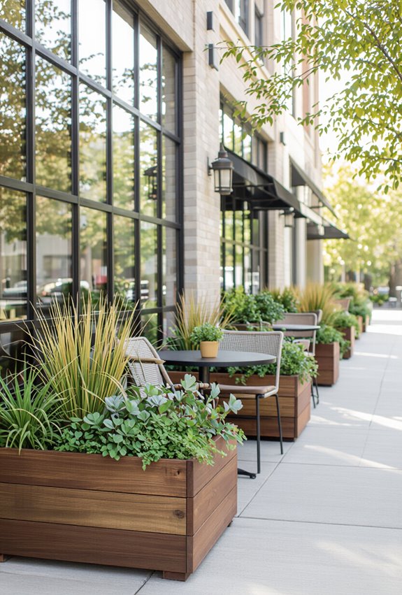 tiered modular planter seating
