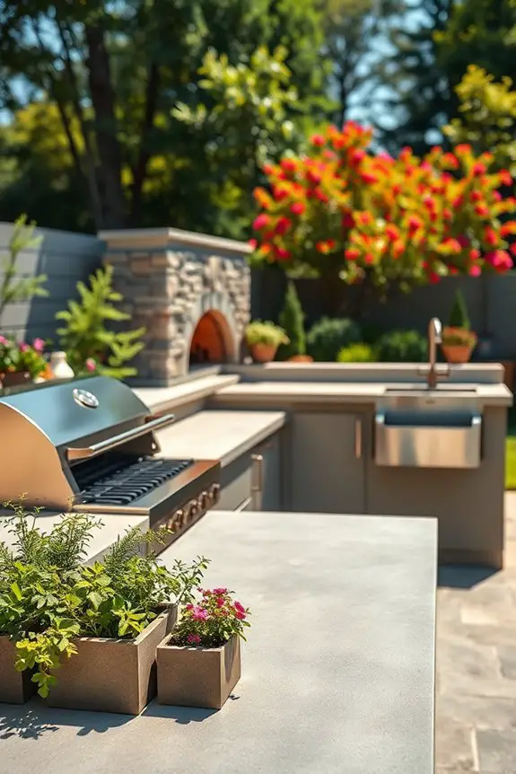 tiered outdoor cooking station