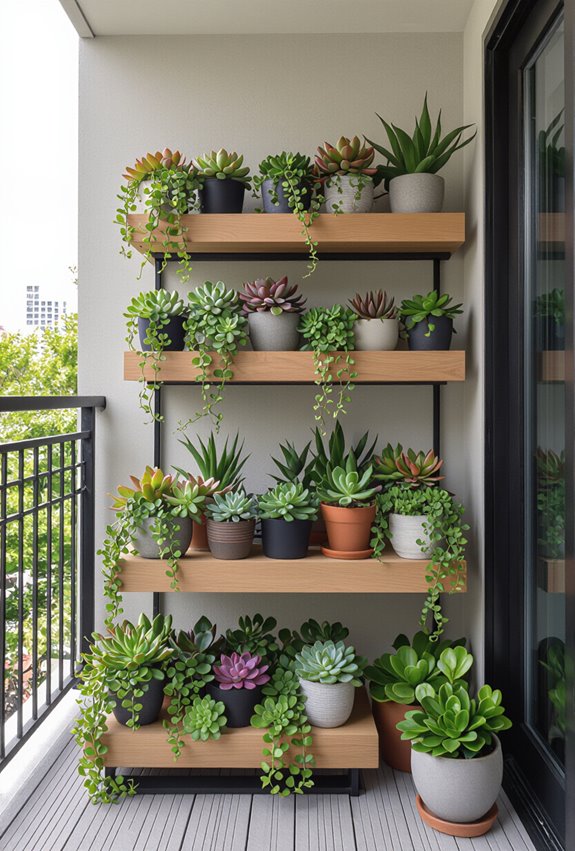 tiered succulent display care