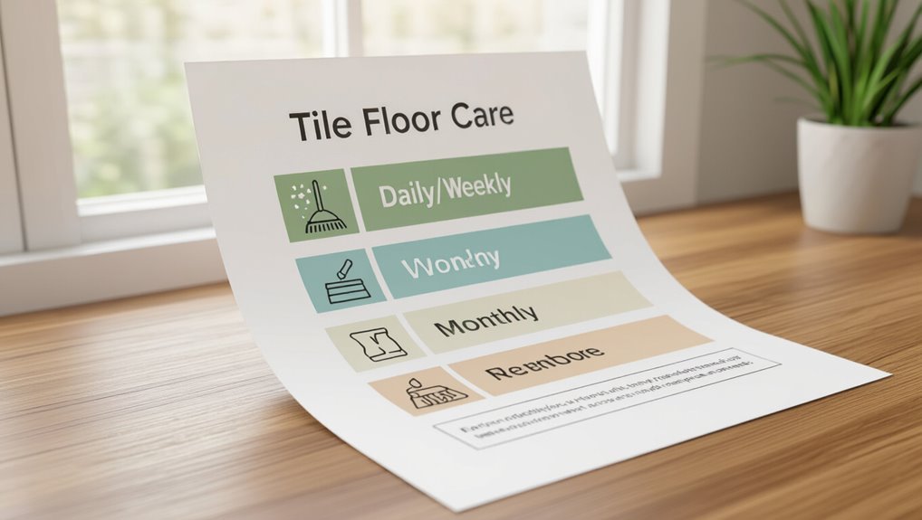 tile care maintenance checklist