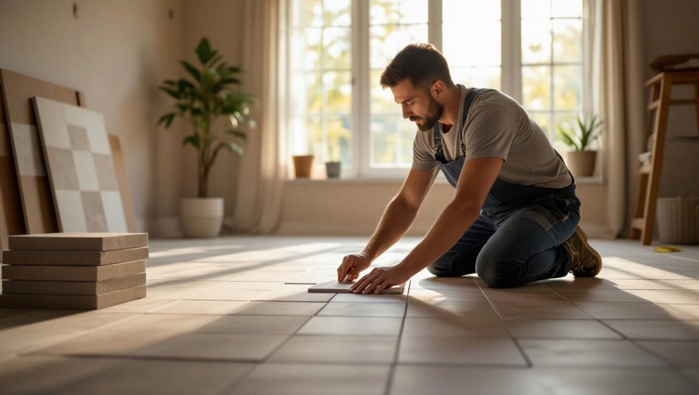 tile layout and adjustment