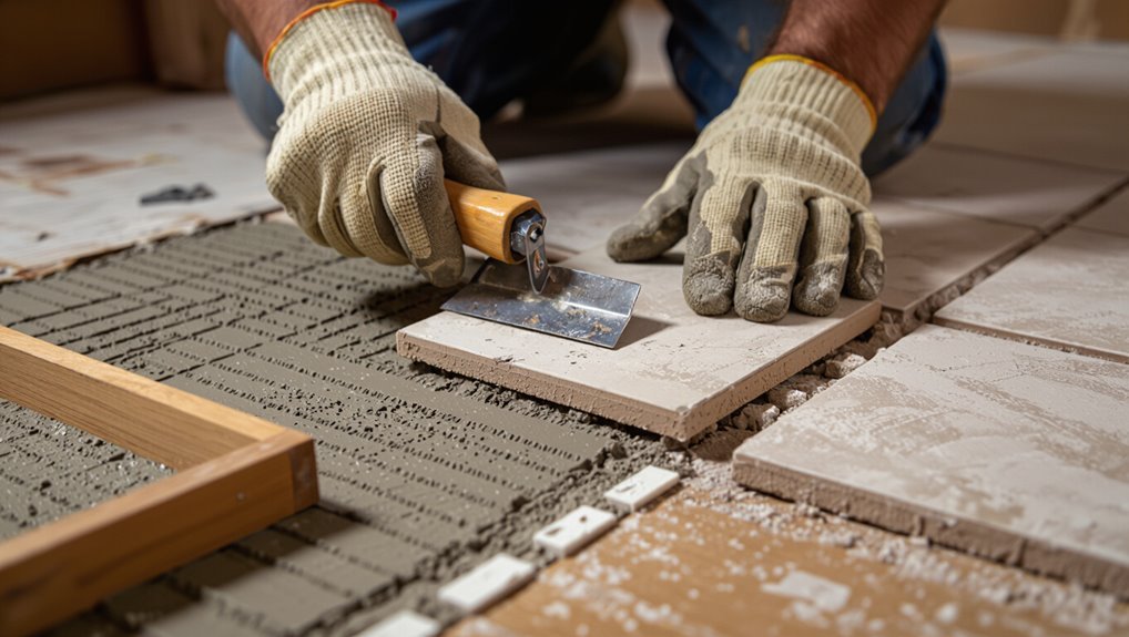 tile setting and leveling